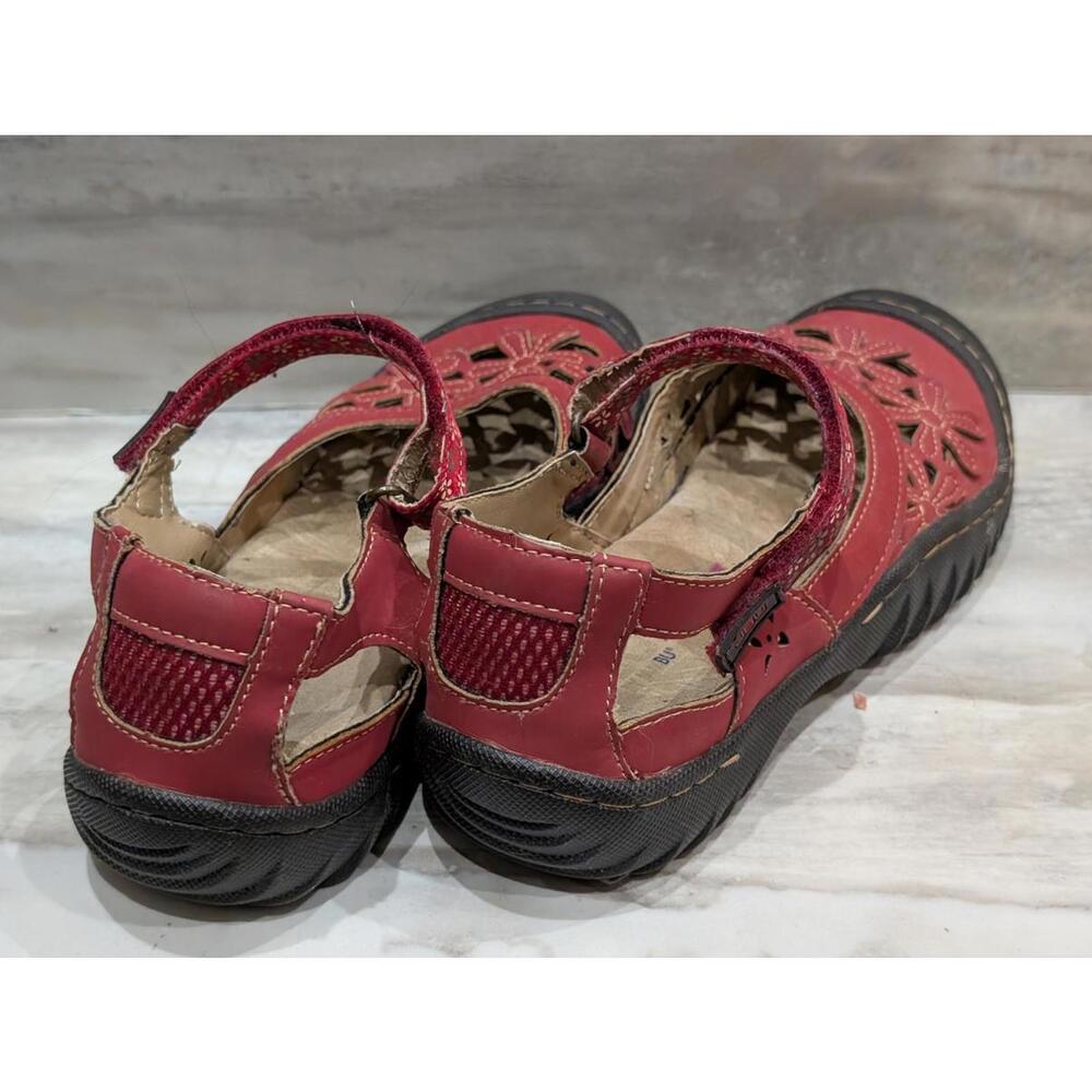 JBU by Jambu Women's Red Floral Mary Jane Sandals Sz 7 - Picture 2 of 6